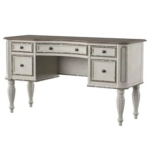 Magnolia Manor Vanity Desk in Antique White - Picture 1 of 6