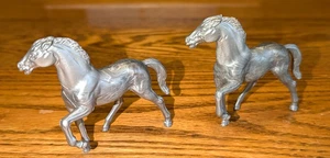 Vintage Stuart Walking / Prancing Horse Lot of 2 Silver Grey 1960's - Picture 1 of 5