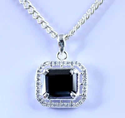 10.94 Karat Schwarz Diamant Solitaire Smaragdschliff Zertifiziert Neueste Design - Bild 1 von 4