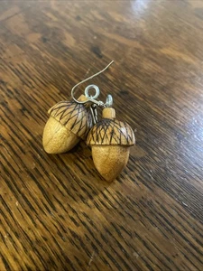 Pendientes Bellota Madera Único Regalo Amante de la Naturaleza - Imagen 1 de 5