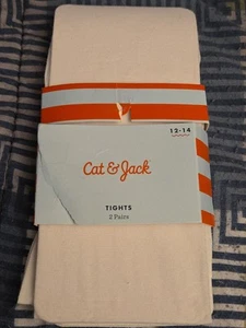 🔥Cat & Jack weiße Strumpfhose mit Fuß 💥 Nagelneu💥 Größe 12-14 👀💯 - Bild 1 von 2