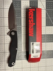 Kershaw Inception Folding Knife 3.25" D2 Tool Steel Blade Black G10 Handle 2031 - Picture 1 of 7