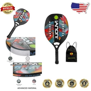 Carbon Fiber Beach Tennis Paddle with EVA Memory Foam - Lightweight & Durable - Picture 1 of 10