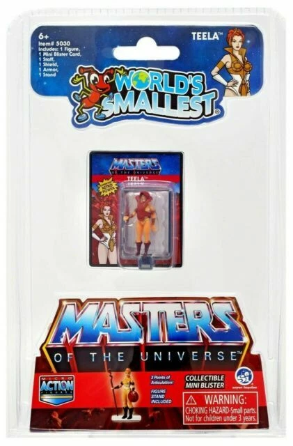 Hasbro World's Smallest Masters of the Universe 1.25'' He-Man, Skeletor, Teela & Battle Cat - Pack of 4 Micro Figures