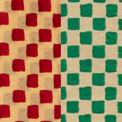 20 Large Sheets Total ~ RED Check and GREEN Check Tissue Paper - Image 1 of 3