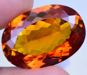 39.20 Ct Natural Orange Fire Sapphire Flawless Certified Oval Cut Loose Gemstone - Picture 1 of 6