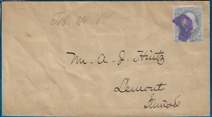 1878 Scott # 156 cover w/ bright violet geometric, possible early pre-cxl(a2913 - Picture 1 of 4
