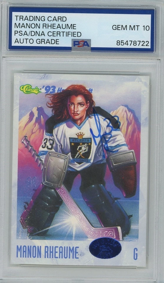 Manon Rheaume 1993 Classic RC Rookie GEM MT 10 PSA/DNA Signed Auto Autographed - Image 1 of 1