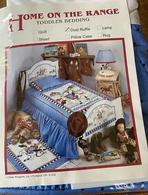 NUEVO Daisy Kingdom HOME ON THE RANGE lunares niño cama cuna falda VOLANTES DE POLVO Foto 1 de 3