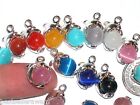 2pc Random Color Crystal Ball Dolphin pendant finding charm for necklace NEW*