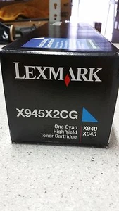 Genuine Lexmark X945X2CG Cyan Toner for Lexmark X940, X945 Brand New - Picture 1 of 3