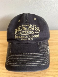 GH Bass Co Strapback Baseball Cap - Navy Blue Fishing Outdoors Hat - Made in USA - Picture 1 of 6