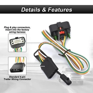 For 2018-2023 Chevrolet Traverse -  4-Way Flat Trailer Wiring Harness - Picture 1 of 7