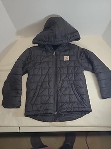 Carhartt youth extra small (6) black coat RN13706 quilted - Picture 1 of 7
