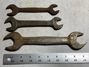 3 Vintage Barcalo Buffalo Hand Tools 1" & 15/16" & 3/4 Combination Wrenches - Picture 1 of 13