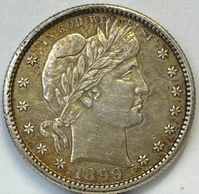 1899 S SanFrancisco Barber Quarter Almost Uncirculated  Coin - Image 1 of 4