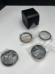 Merkury Optics Set (3) 52mm Lenses Lens Filter UV FD PL w/Case