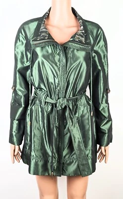 Gabardina/chaqueta vintage St. John Sport para mujer verde con cinturón talla 8 Foto 1 de 4