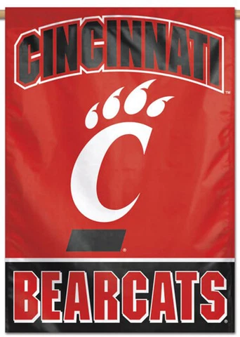 University of CINCINNATI BEARCATS Official NCAA Team Logo 28x40 WALL BANNER Cover