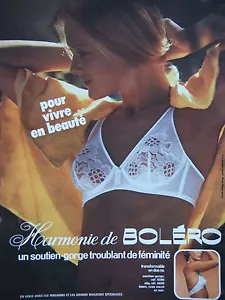 PUBLICITÉ DE PRESSE 1975 SOUTIEN-GORGE HARMONIE DE BOLÉRO - Imagen 1 de 1