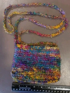 Bolso bandolera de seda hecho a mano de seda de Katmandú importa Nepal Sari - Imagen 1 de 4