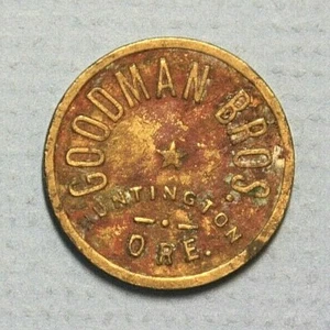 Token Huntington Oregon Goodman Brothers bueno para 12 1/2c latón comercial 21 mm - Imagen 1 de 2