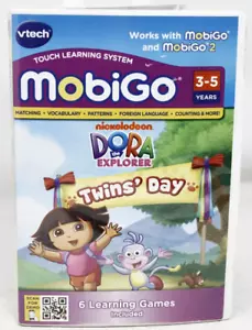 VTech Mobigo 2 Touch Learning System Video Game Dora The Explorer Twins Day - Picture 1 of 5