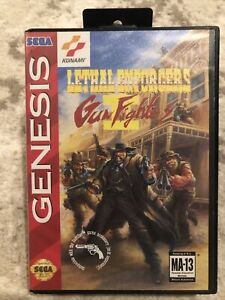 Lethal Enforcers II: Gun Fighters (Sega Genesis) Game - With Manual And Hang Tab