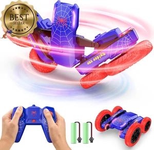 Toy Spider Remote Control Car - 360°Rotating with Headlights Boys Age 6+ - Picture 1 of 12