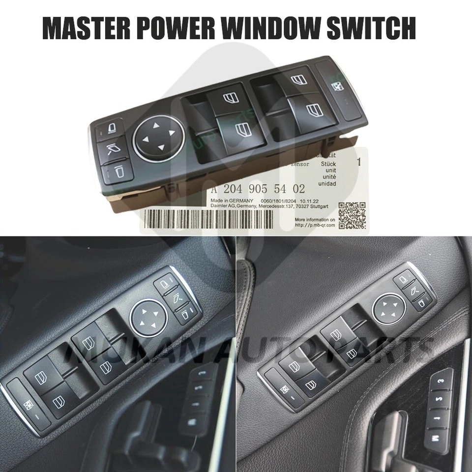 Master Power Window Switch A2049055402 For Mercedes Benz W204 C250 C300 C-Class Foto 1 de 4