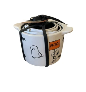NEW Rae Dunn Snoopy Peanuts Halloween Decor Measuring Cups Set of 4 NWT ghosts - Picture 1 of 4