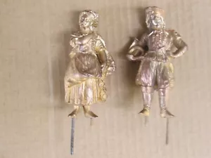 Paar ANTIKE FRANZÖSISCHE MANIMSUHR VERGOLDETE SPELTERFIGUR NUR - 19. Jh. - Bild 1 von 10
