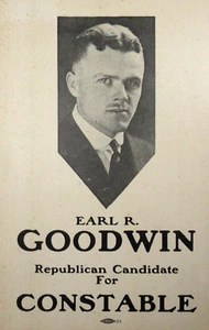 Portland Oregon Police Constable Earl Goodwin Campaign Poster Broadside 1920s - Picture 1 of 5