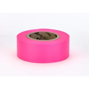 ULTRA Flagging Tape 1-3/16 in. x150 ft. Glo-Pink Surveyor Grade (Pack of 24) - Picture 1 of 12