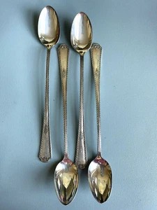 4 Pcs Wm.Rogers AA Oneida Ltd. Berkeley Silverplate Iced Tea Spoon - Picture 1 of 6