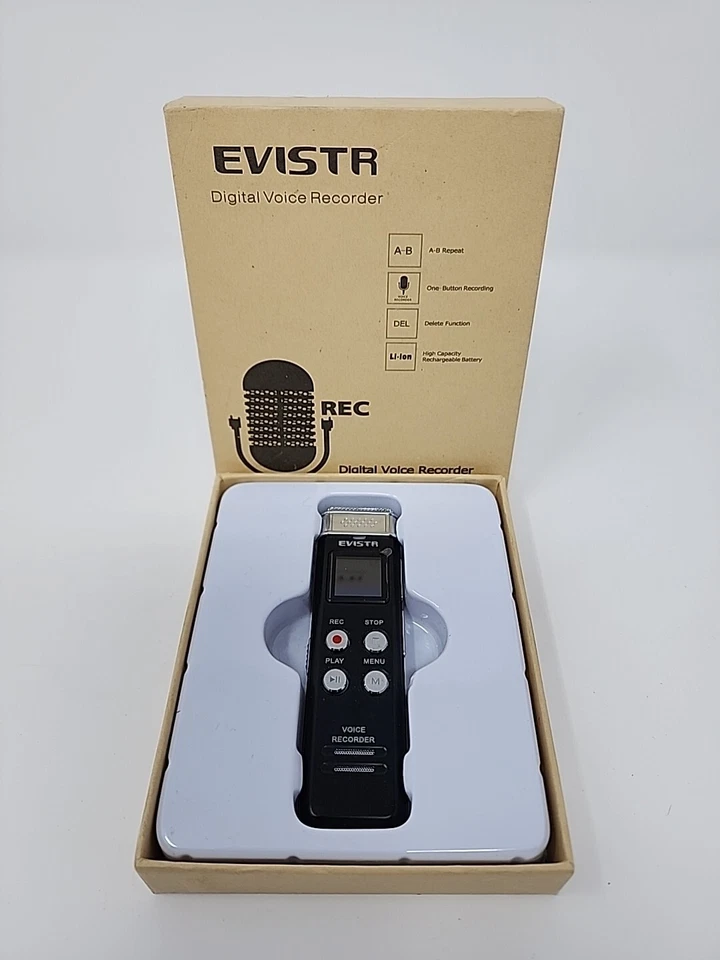 EVISTR 16GB Digital Voice Recorder Voice Activated Recorder with Playback. - Image 1 of 3