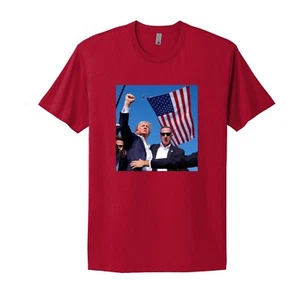 T-Shirt Trump Shot Assassiation Attempt MAGA 2024 Erwachsene und Kinder - Bild 1 von 3
