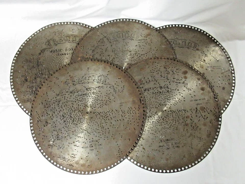 LOT OF 5 REGINA MUSIC BOX DISCS 15 1/2" Cover