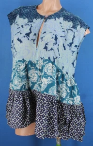 Free People Swing Fit Tiered Tunic Top Mixed Print Floral Blouse Size S #H6848 - Picture 1 of 5
