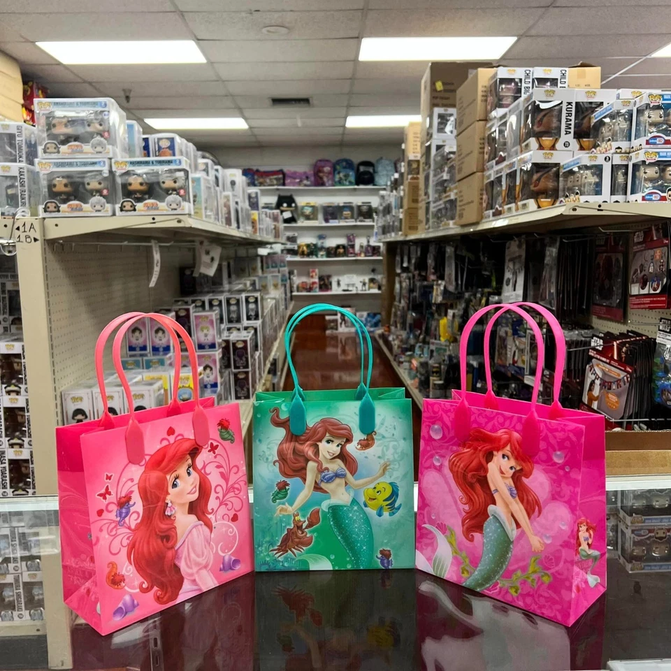 12PCS Disney Little Mermaid Ariel Goodie bags Birthday Party Favor Bags Gift - Image 1 of 4