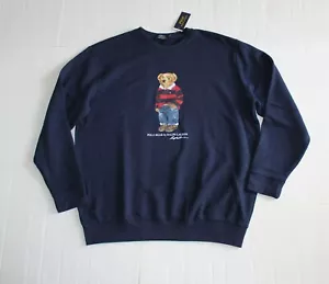 Polo Ralph Lauren Crewneck Polo Bear Fleece Sweatshirt in Size XXL in Navy - Picture 1 of 2