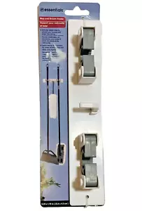 Estante organizador de fregona y soporte para escoba de montaje en pared con gancho cepillo de cocina almacenamiento ¡NUEVO! - Imagen 1 de 8
