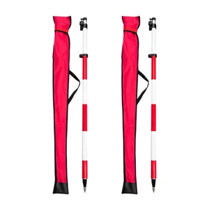 2PCS Prism Pole For Sokkia Trimble Topcon Surveying Total Station 2.5M Pole - Picture 1 of 5