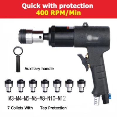 Pneumatic Air Drilling Gun Drill 400Rpm Tapping  Machine M3-6 M8 M10 M12 Chucks - Image 1 of 4