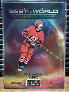 2020-21 O-Pee-Chee Platinum - BW-7 Sebastian Aho - Best In The World - Bild 1 von 2