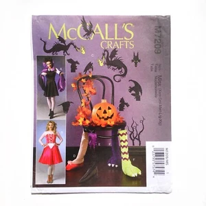 McCall's 7209 Halloween Aprons Witch Fairy Chair Leg Covers Sewing Pattern FF - Picture 1 of 5