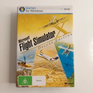 Microsoft Flight Simulator X Deluxe Edition PC DVD-ROM Complete in Box - Picture 1 of 9