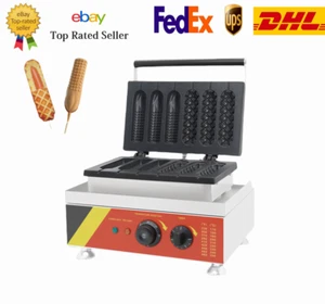 ✅Fabricante de gofres para perros calientes comercial | 6 piezas | Máquina de salchichas para perritos calientes francesa 110 V 1750 W - Imagen 1 de 9
