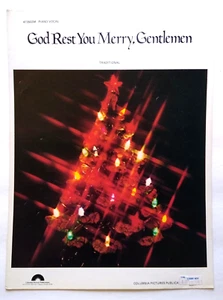 God Rest You Merry Gentlemen Noten 1980 Christmas Holiday Musik Klavier - Bild 1 von 3