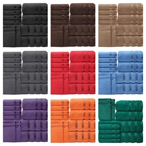 Casabella Luxury Bath Towel Set- 10 Piece Towels for Bathroom 100% Cotton - Picture 1 of 18